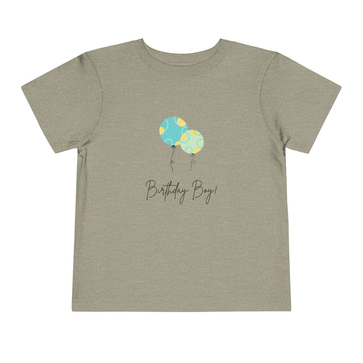 Toddler Tee — "Birthday Boy" Balloon Graphic