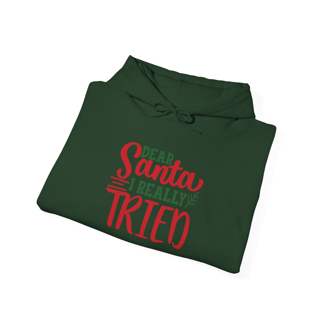 Dear Santa I Really Tried Unisex Hoodie - Cozy Holiday Sweatshirt