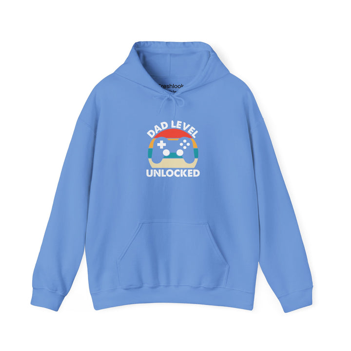 Dad’s Hooded Sweatshirt – Dad Level Unlocked Design