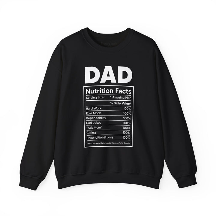 Dad’s Sweatshirt – Dad Nutrition Facts Design