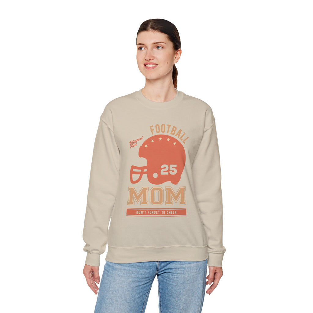 Mom's Sweatshirt - Biggest Football Fan Cheerful Design for Game Days