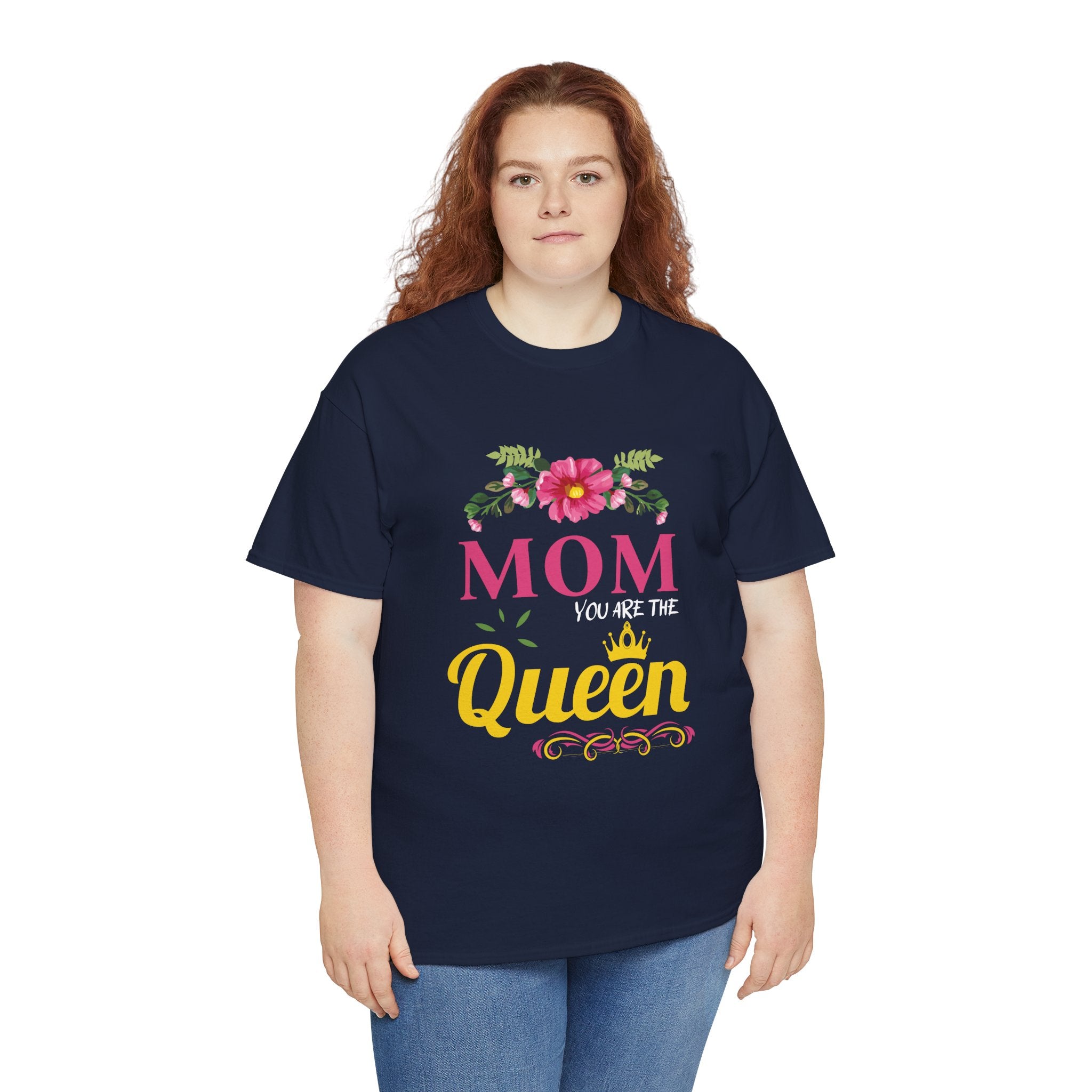 Mom T-Shirt – Mom You Are the Queen – Floral Design