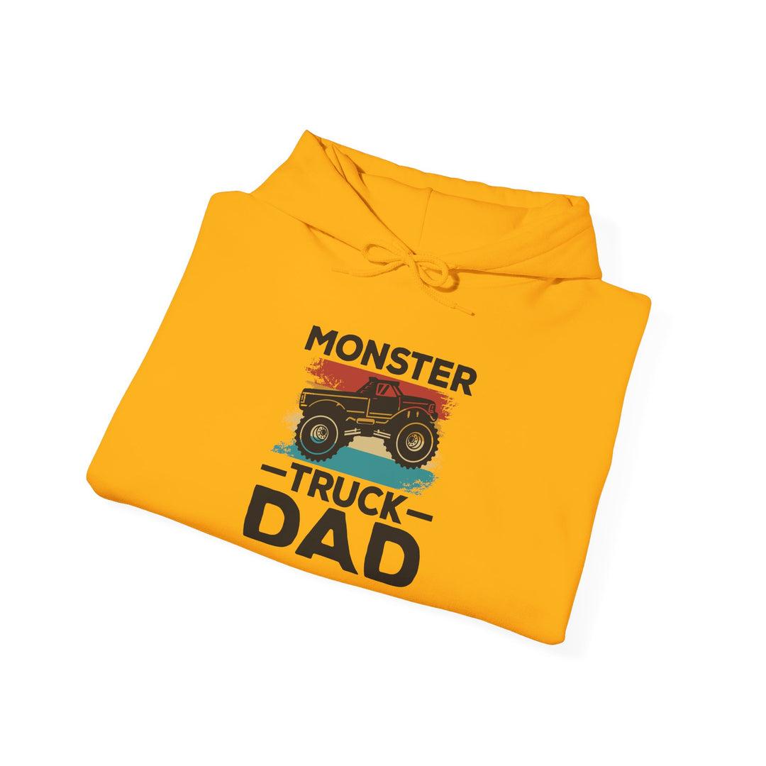 Dad’s Hooded Sweatshirt – Monster Truck Dad Design