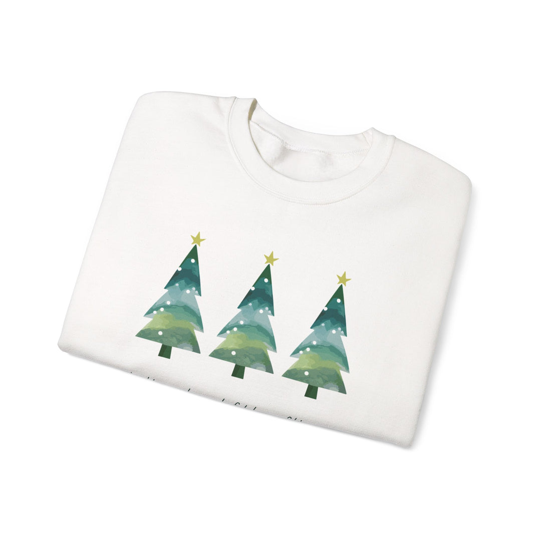 Christmas Tree Crewneck Sweatshirt — Cozy Holiday Trees Design