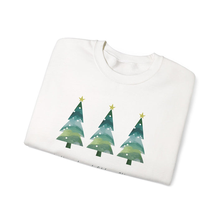Christmas Tree Crewneck Sweatshirt — Cozy Holiday Trees Design