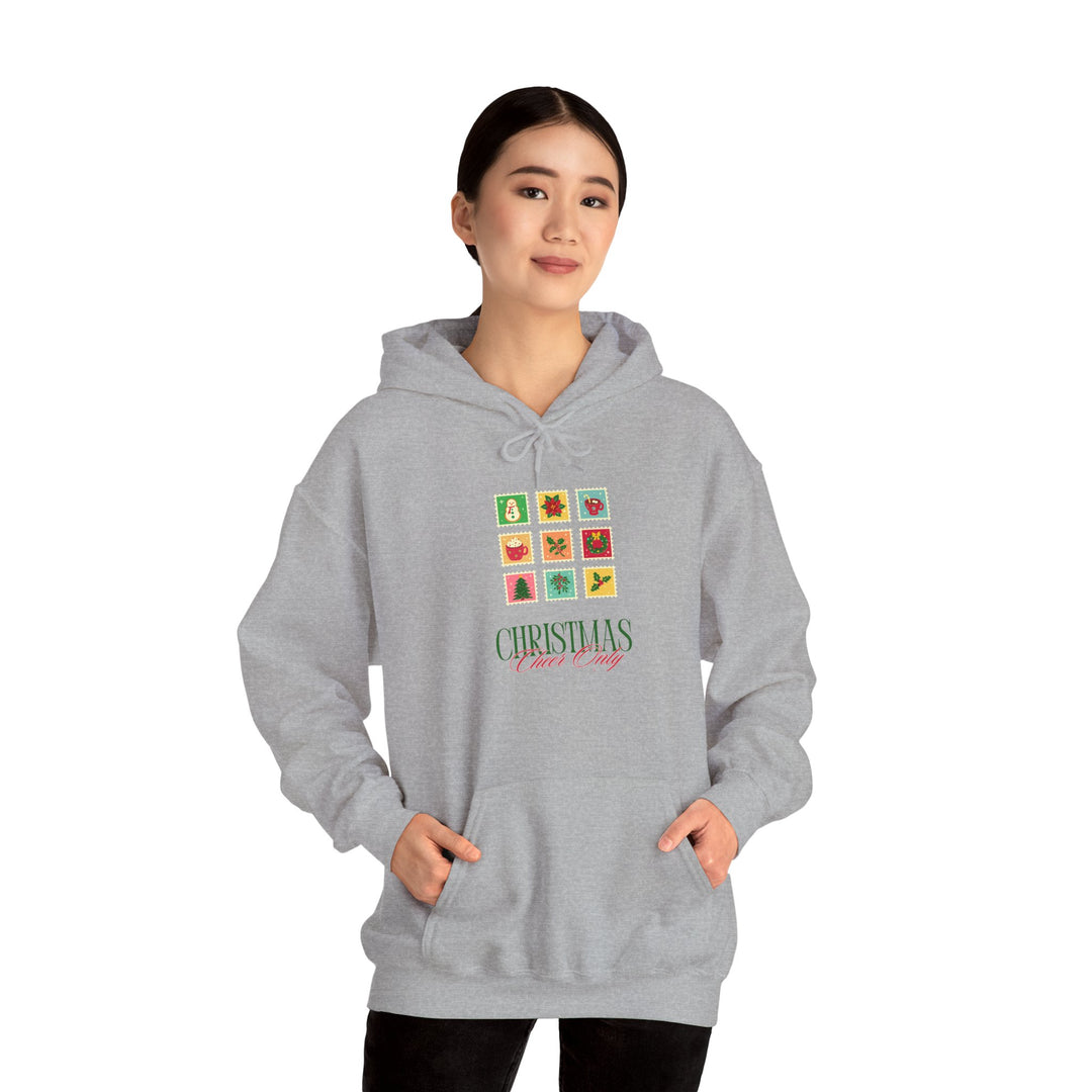 Christmas Cheer Hoodie — Festive Gift Icon Grid with "Christmas Every Day" Text