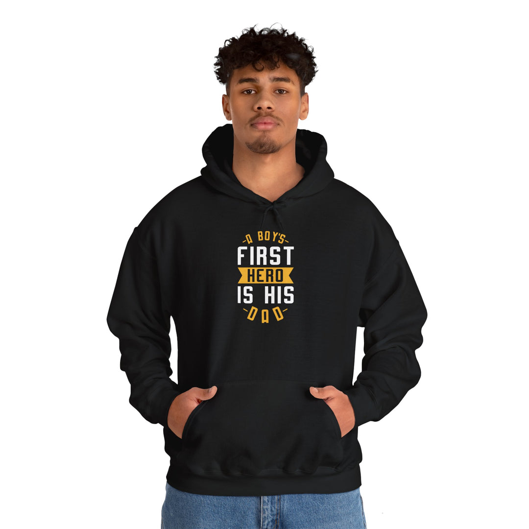 Dad’s Hooded Sweatshirt – Boys First Hero Is His Dad Design