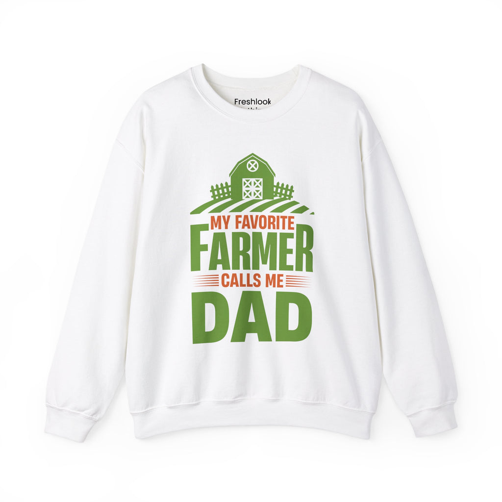 Dad’s Sweatshirt – My Favorite Farmer Calls Me Dad Design