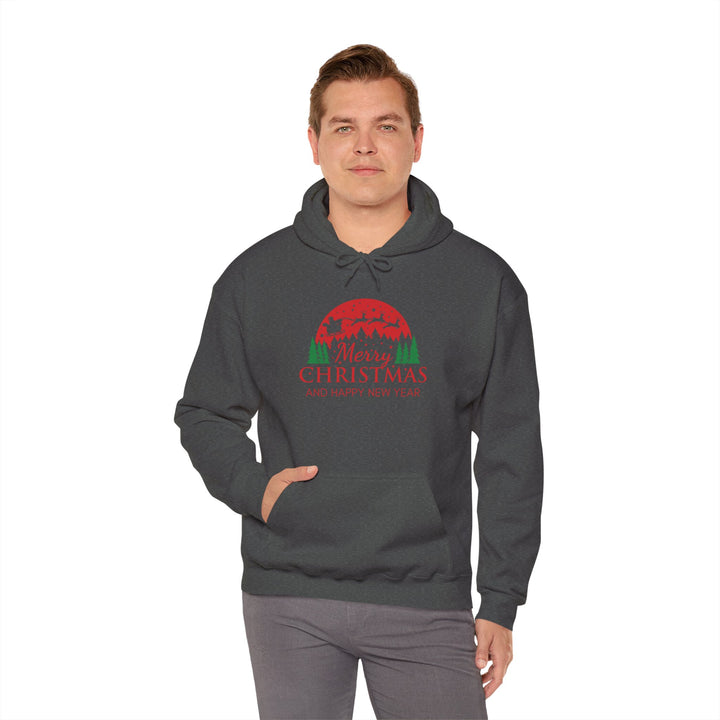Merry Christmas Hoodie - Festive Red & Green Holiday Sweatshirt