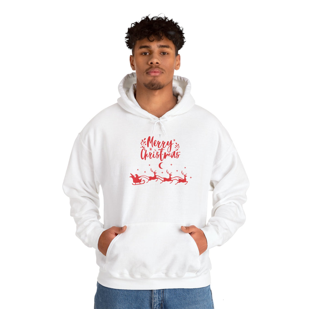 Merry Christmas Unisex Hooded Sweatshirt, Holiday Sweatshirt