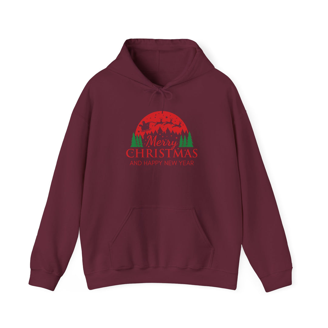Merry Christmas Hoodie - Festive Red & Green Holiday Sweatshirt