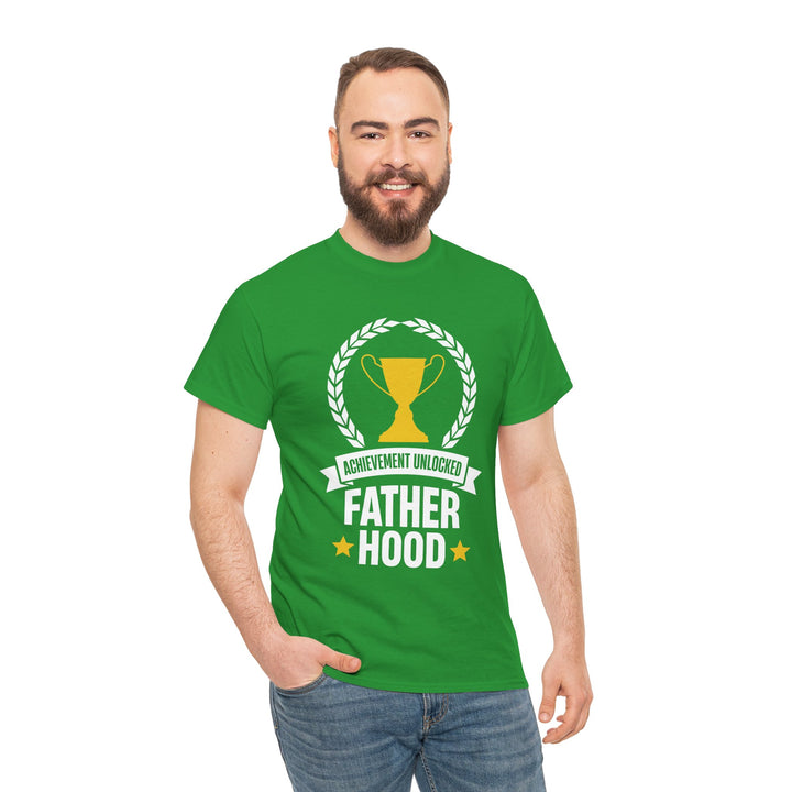 Dad's T-Shirt - Achievement Unlocked Fatherhood Design