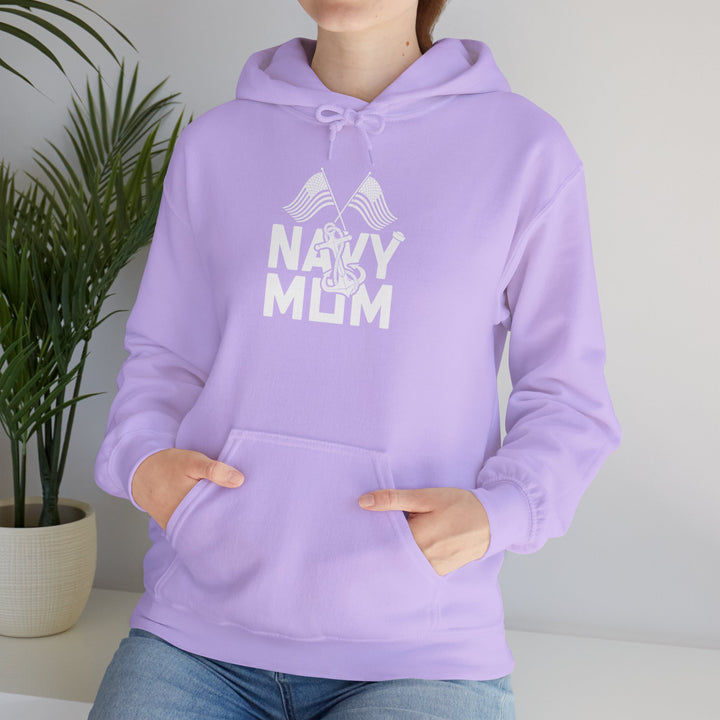 Mom's Hooded Sweatshirt – Navy Mom Design