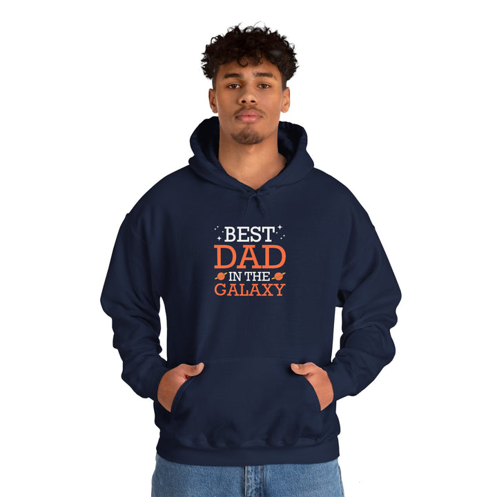 Dad’s Hooded Sweatshirt – Best Dad in the Galaxy Design