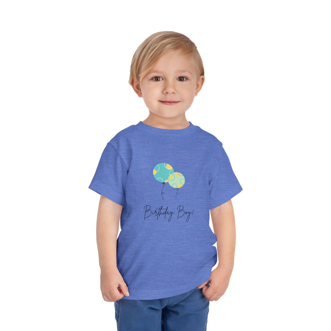 Toddler Tee — "Birthday Boy" Balloon Graphic