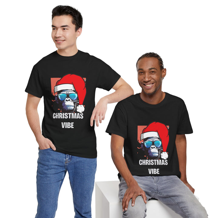 Christmas Vibe Gorilla Unisex Tee, Fun Christmas t-shirt