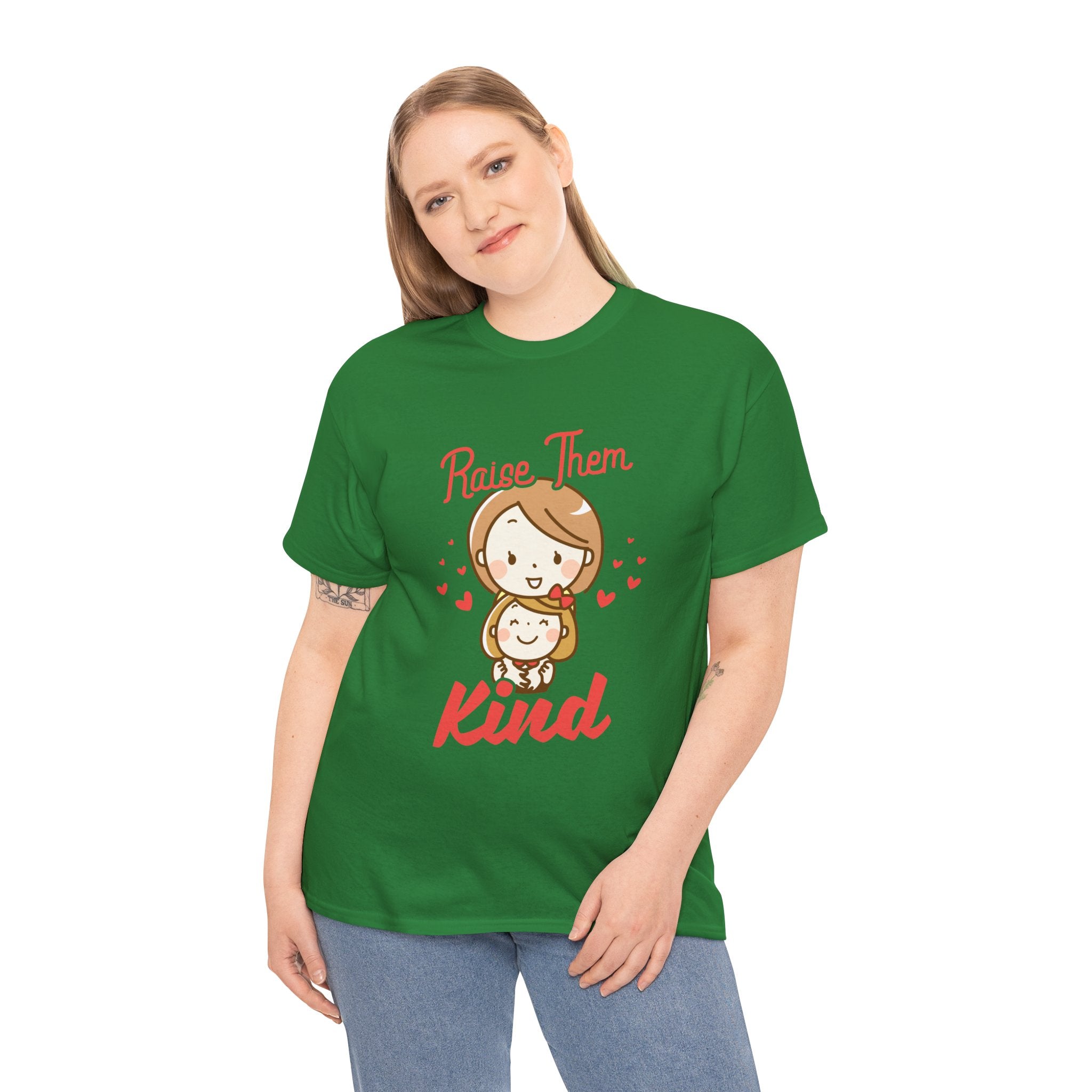 Mom T-Shirt – Raise Them Kind – Sweet Family Love Design