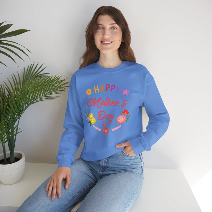 Mom's Sweatshirt - Happy Mother's Day Floral Design