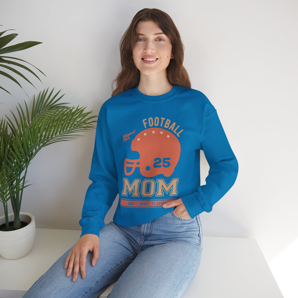 Mom's Sweatshirt - Biggest Football Fan Cheerful Design for Game Days