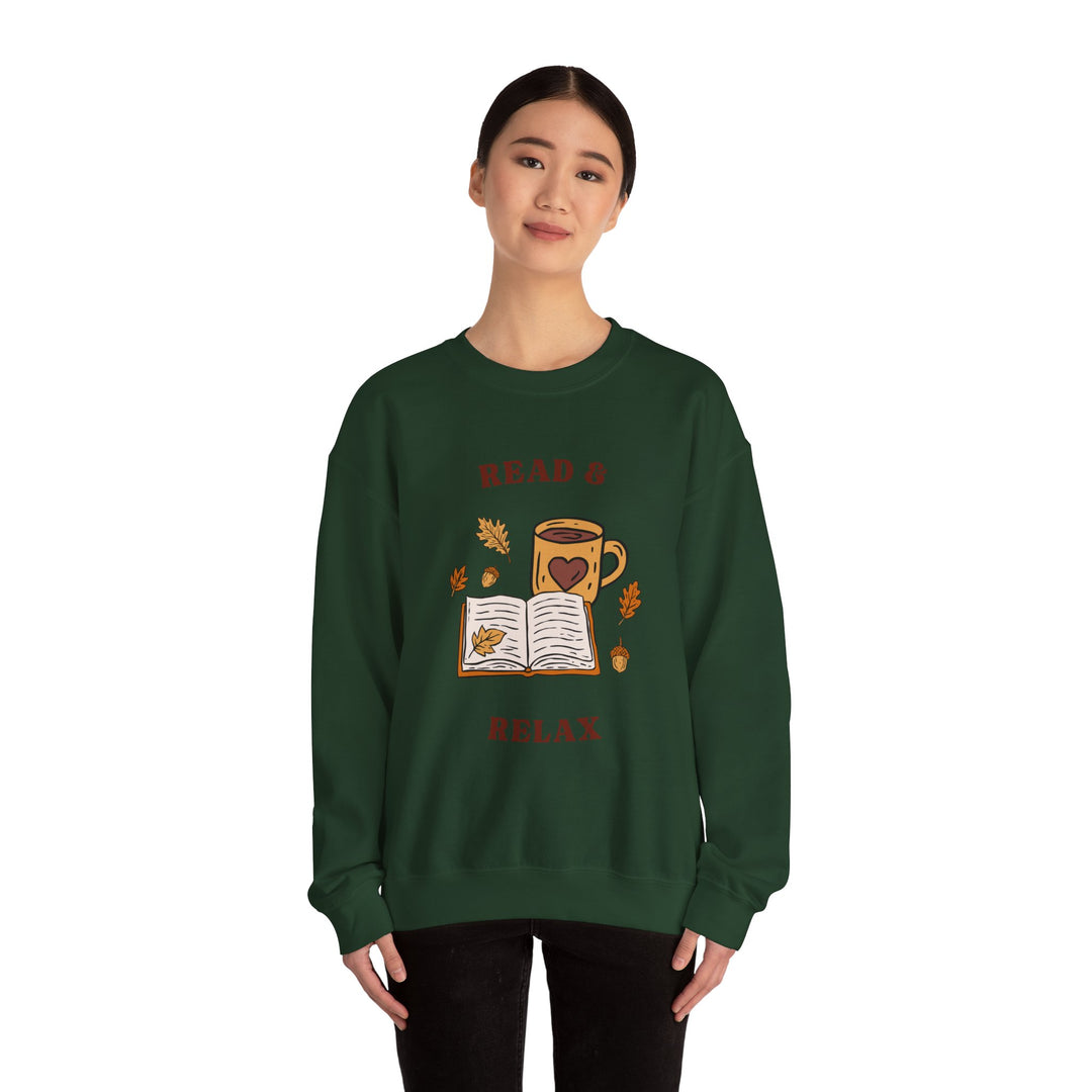Read & Relax Sweatshirt — Cozy Book Lover Crewneck