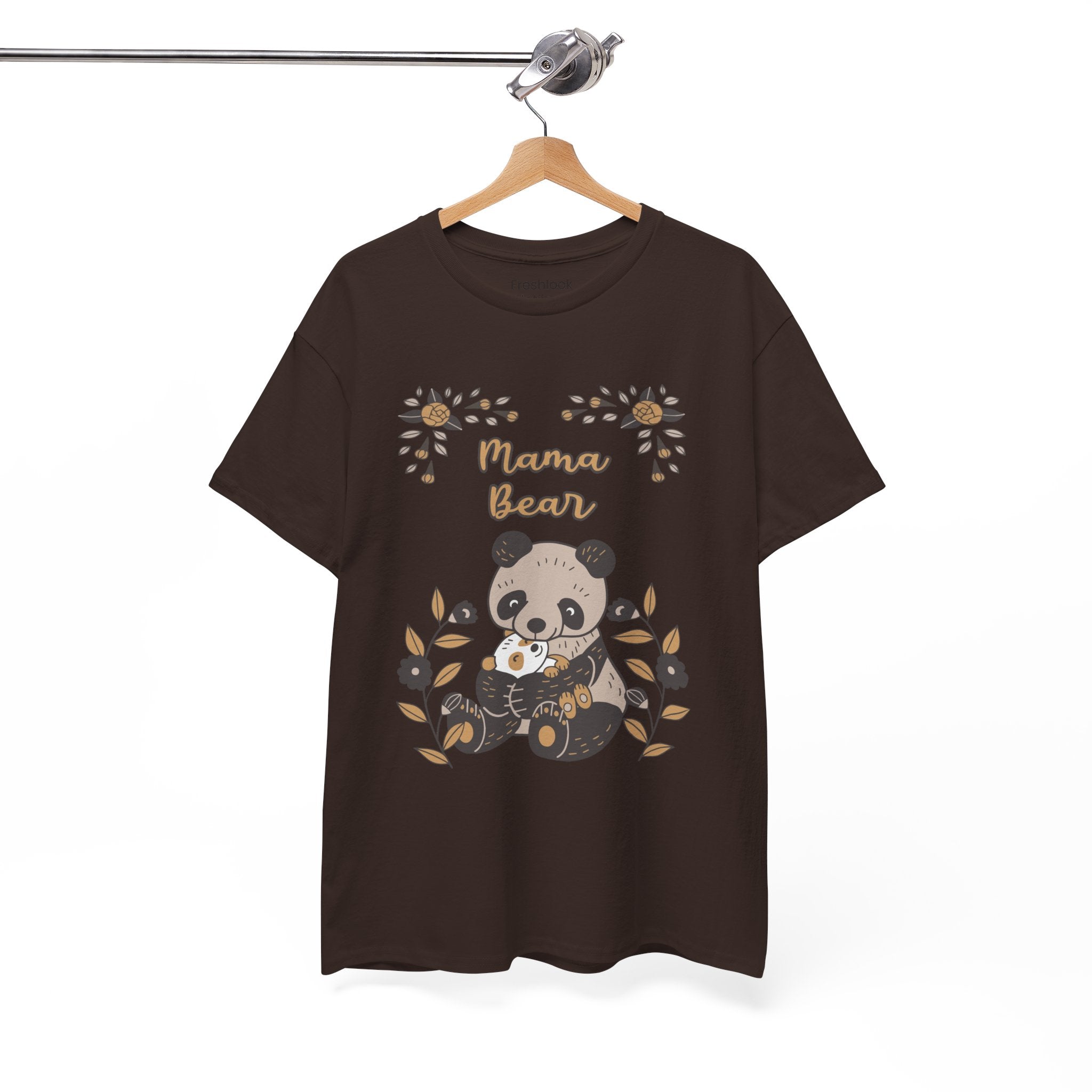 Mom T-Shirt - Mama Bear with Cute Panda Design
