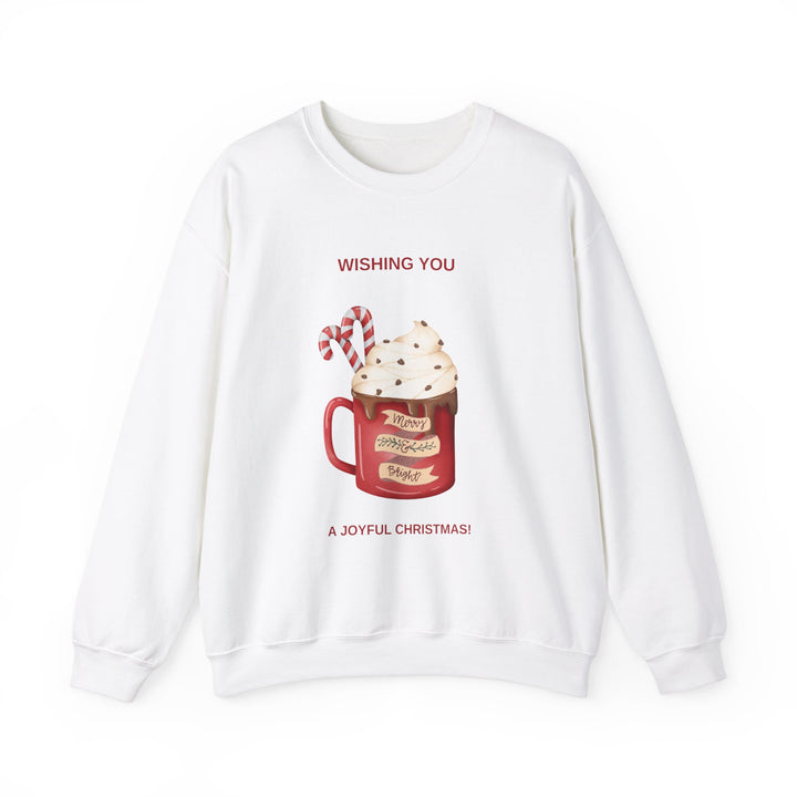 Joyful Christmas Hot Cocoa Sweatshirt - Cozy Holiday Crewneck