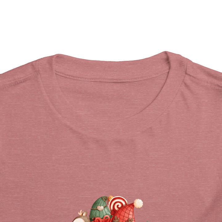 Toddler Tee — Cute Santa in Car “Merry Christmas and Happy New Year” Holiday Tee