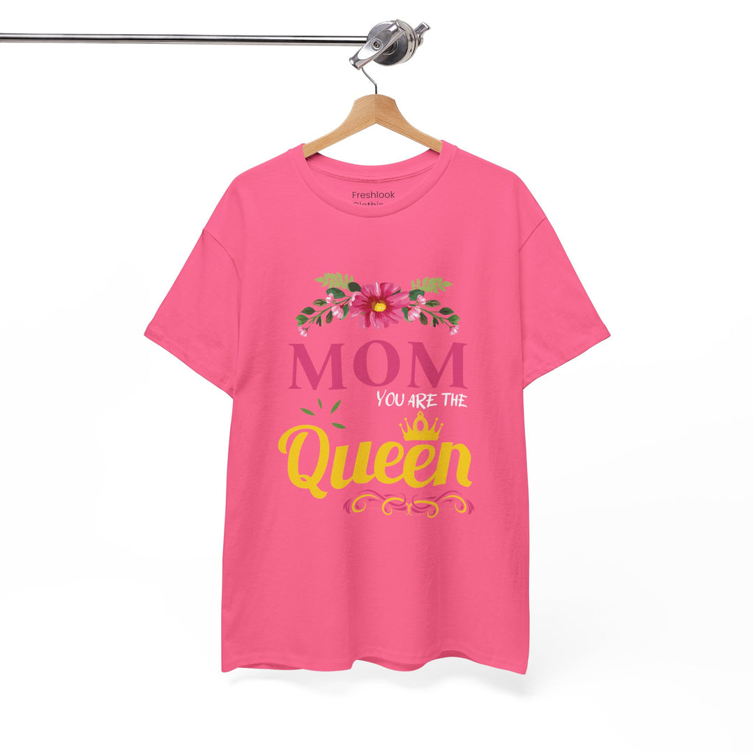 Mom's T-shirt - MOM You Are The Queen Floral Design