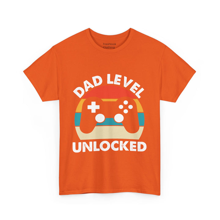 Dad's T-Shirt - Dad Level Unlocked Design