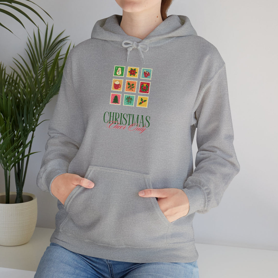Christmas Cheer Hoodie — Festive Gift Icon Grid with "Christmas Every Day" Text