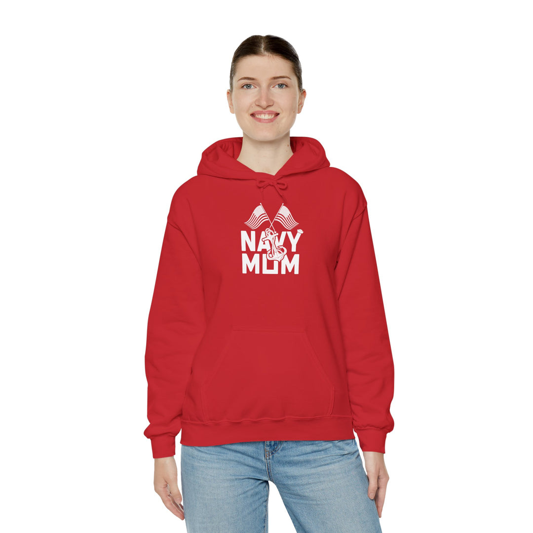 Mom's Hooded Sweatshirt – Navy Mom Design