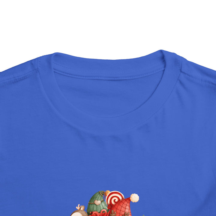 Toddler Tee — Cute Santa in Car “Merry Christmas and Happy New Year” Holiday Tee
