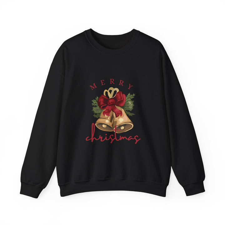 Christmas Bells Crewneck Sweatshirt — "Merry Christmas" Holiday Pullover