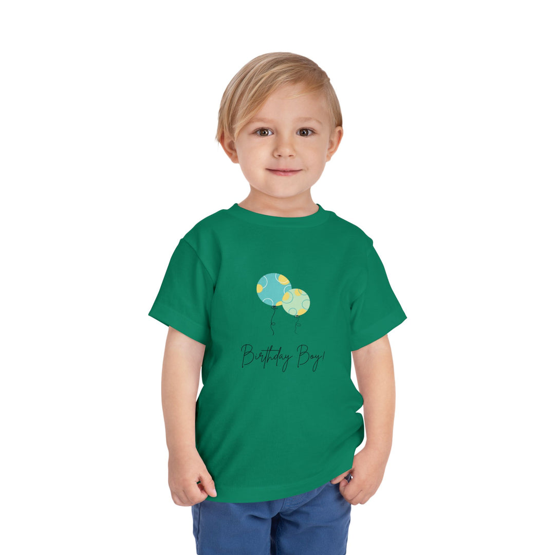 Toddler Tee — "Birthday Boy" Balloon Graphic