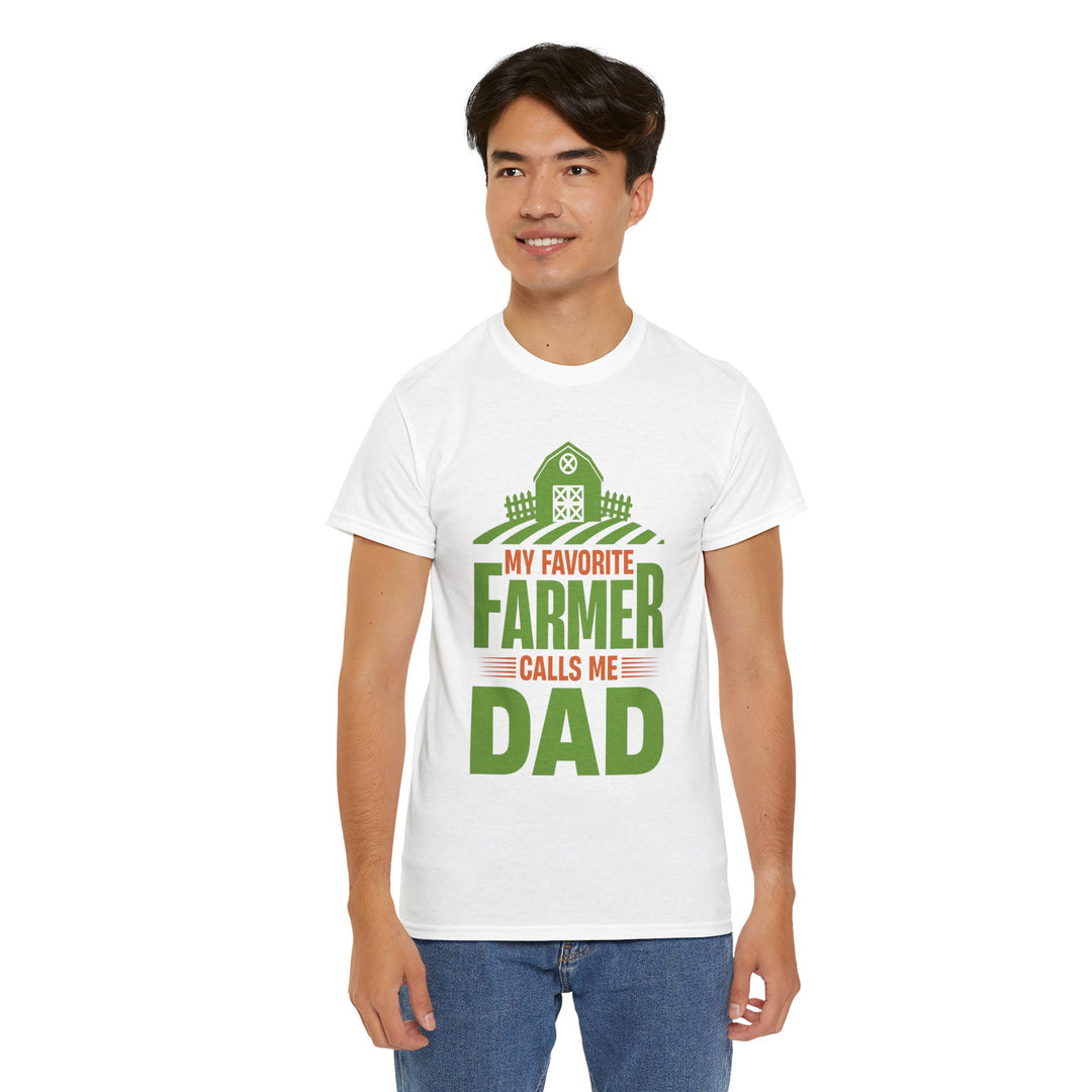 Dad's T-Shirt - My Favorite Farmer Calls Me Dad Design