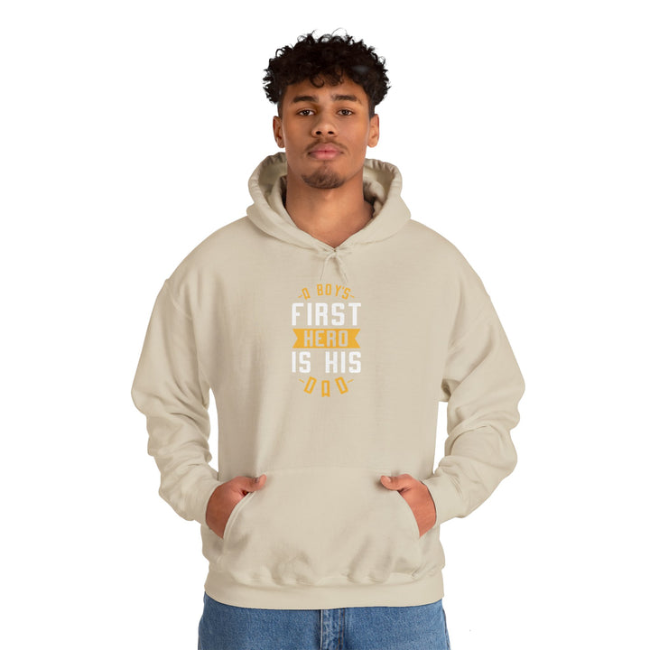 Dad’s Hooded Sweatshirt – Boys First Hero Is His Dad Design