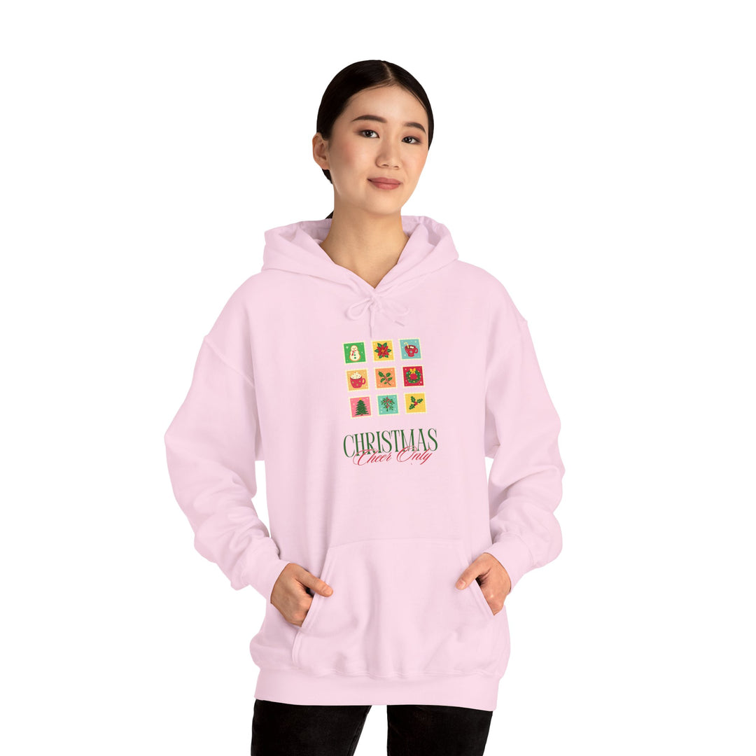 Christmas Cheer Hoodie — Festive Gift Icon Grid with "Christmas Every Day" Text
