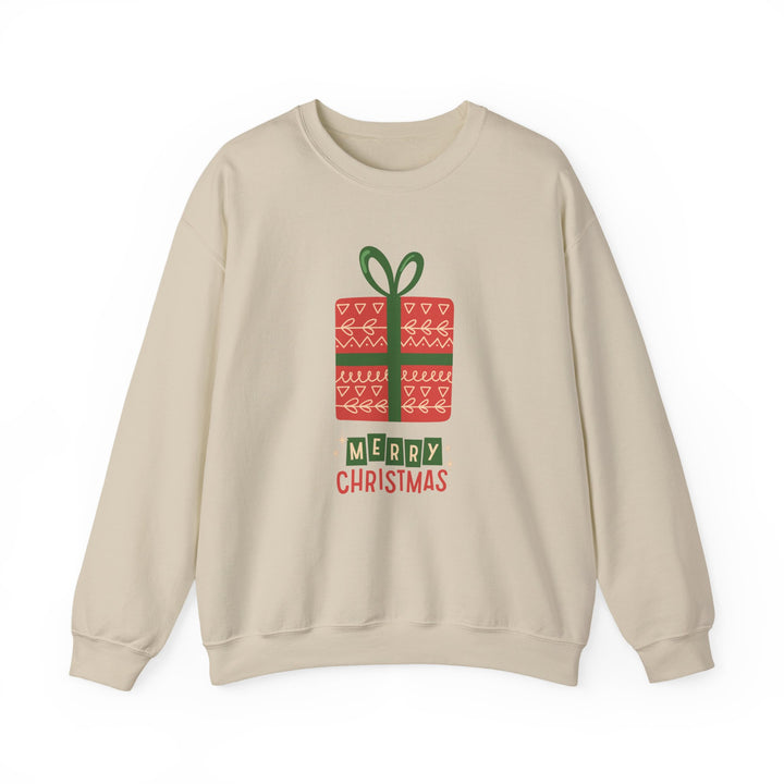 Christmas Present Sweatshirt – 'Merry Christmas' Holiday Crewneck