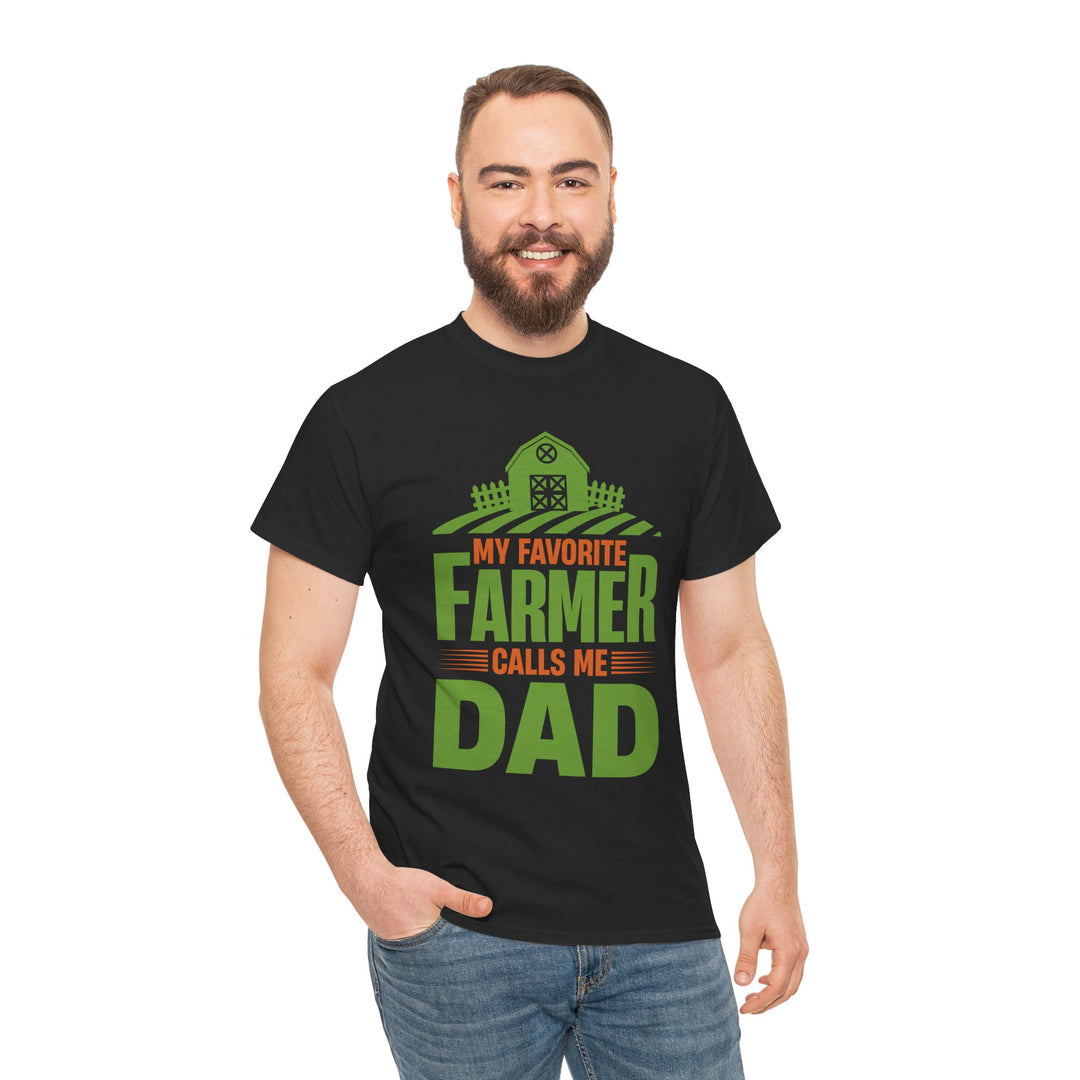 Dad's T-Shirt - My Favorite Farmer Calls Me Dad Design