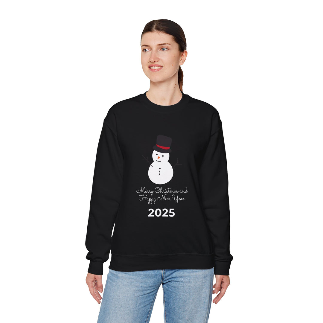 Christmas Snowman 2025 Crewneck Sweatshirt - "Merry Christmas and Happy New Year"