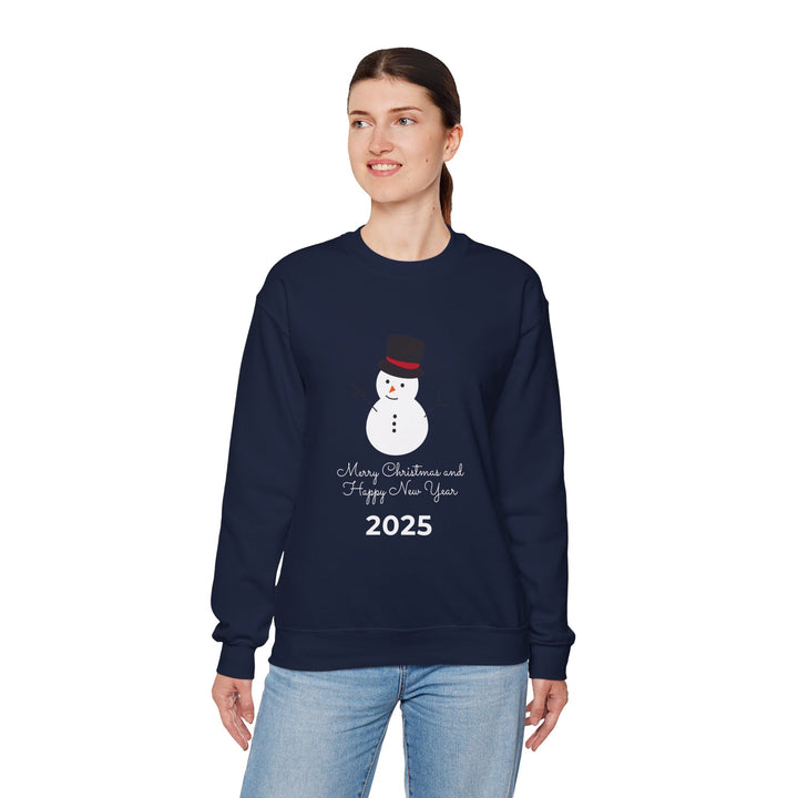 Christmas Snowman 2025 Crewneck Sweatshirt - "Merry Christmas and Happy New Year"