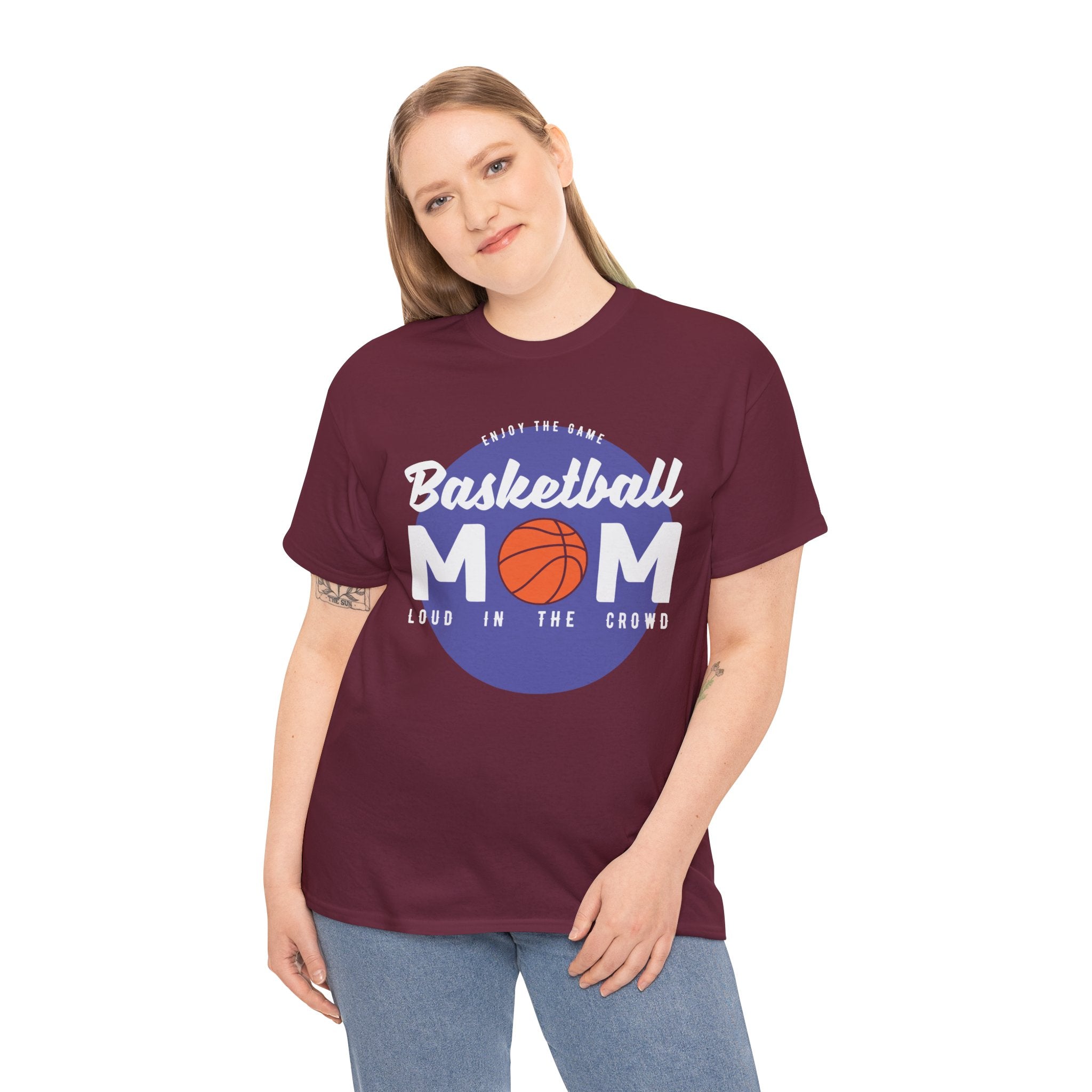 Mom T-Shirt - Basketball Mom Loud in the Crowd Design