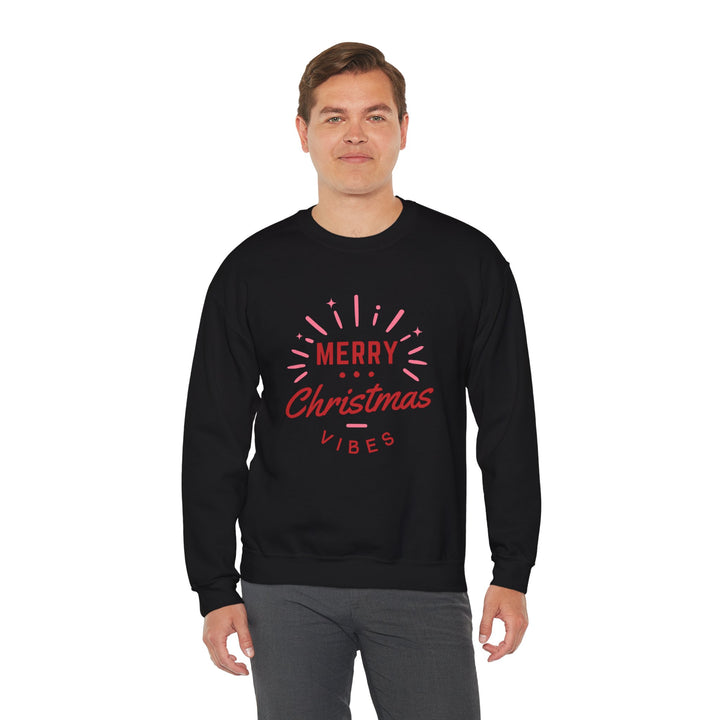 Christmas Sweatshirt — Merry Christmas Vibes Cozy Holiday Crewneck