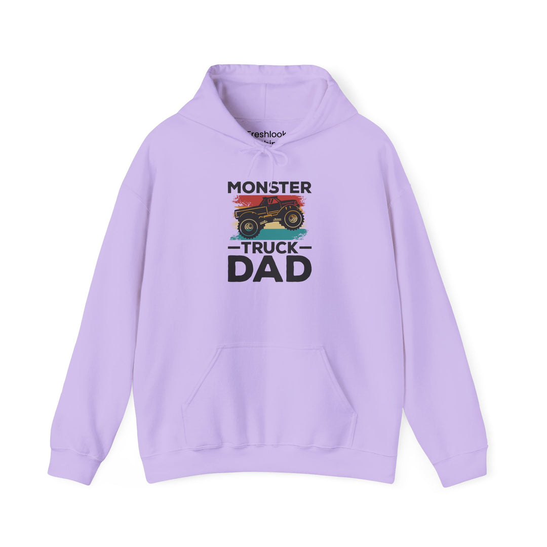 Dad’s Hooded Sweatshirt – Monster Truck Dad Design