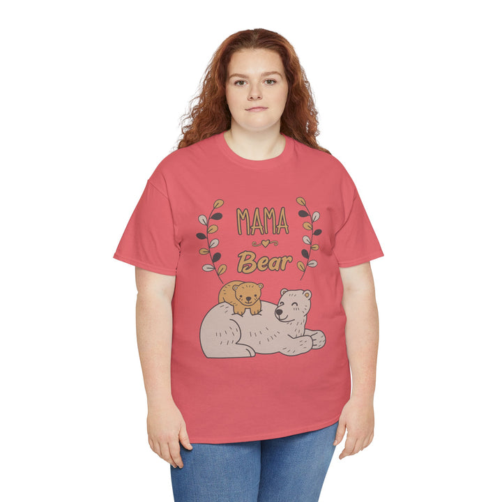 Mom T-Shirt - Mama Bear Design - Cute Bear Family Graphic T-Shirt