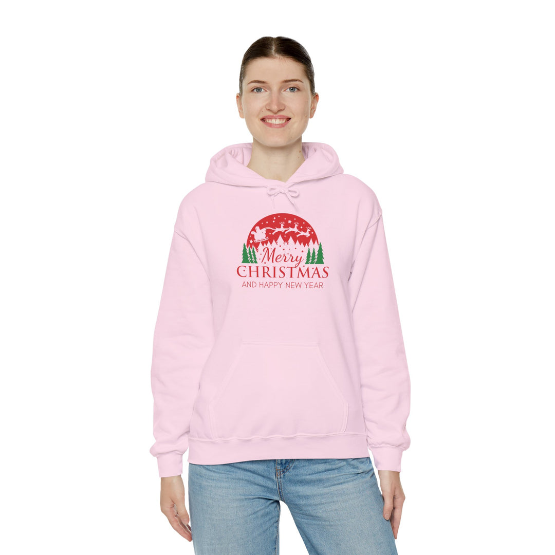 Merry Christmas Hoodie - Festive Red & Green Holiday Sweatshirt
