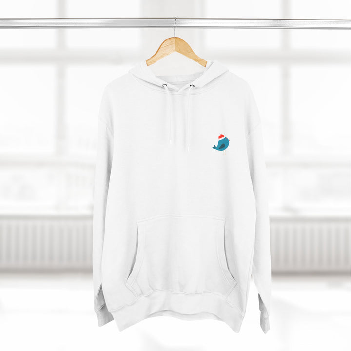 Cute Bird Three-Panel Fleece Hoodie - Cozy and Fun Sweatshirt for All Occasions