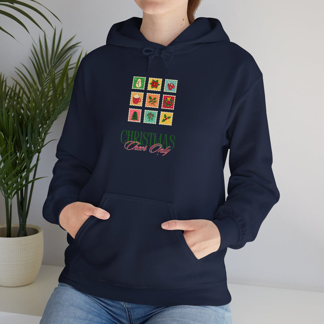 Christmas Cheer Hoodie — Festive Gift Icon Grid with "Christmas Every Day" Text