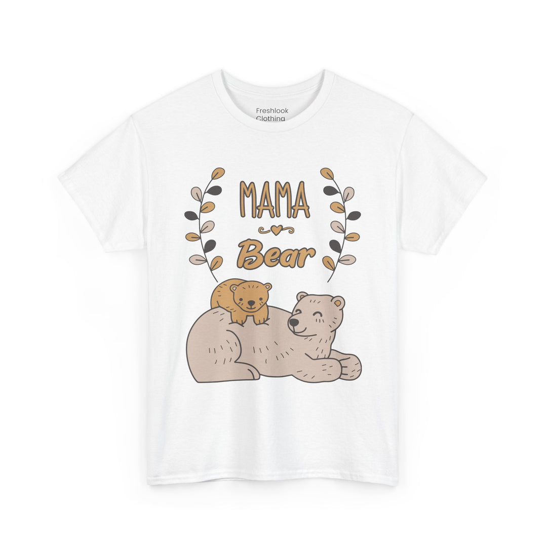 Mom T-Shirt - Mama Bear Design - Cute Bear Family Graphic T-Shirt