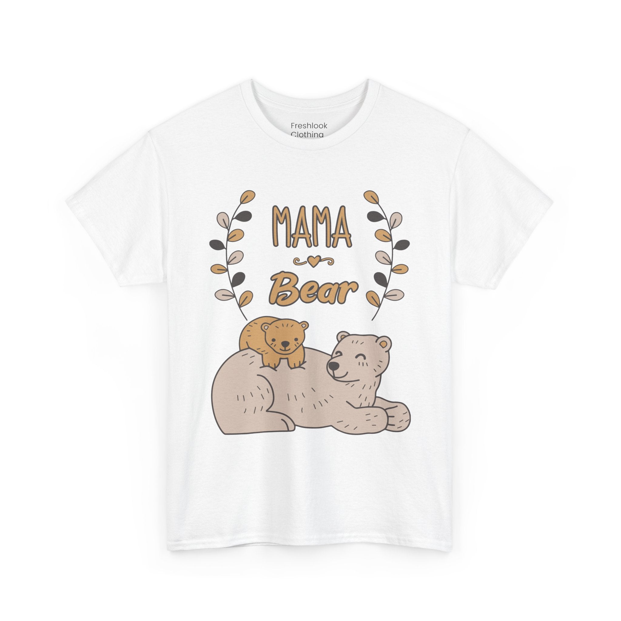 Mom T-Shirt - Mama Bear Design - Cute Bear Family Graphic Tee